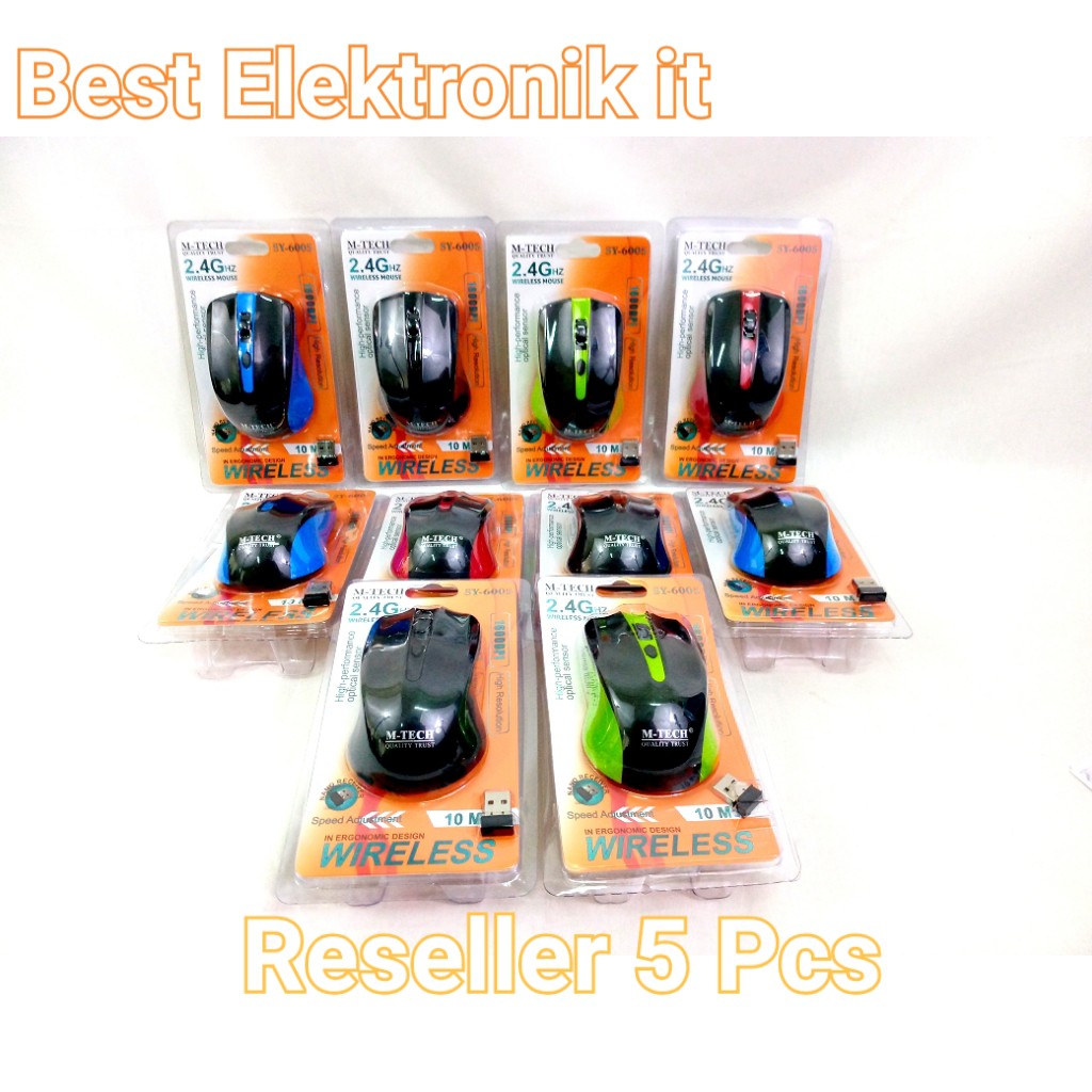 Mouse Wireless Pc Komputer Laptop MT 6005 [Reseller 5 Pcs]