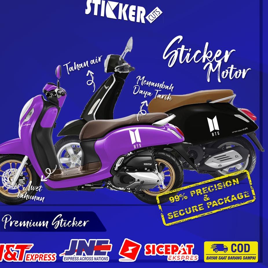 Limited - STICKER STIKER MOTOR VESPA SCOOPY LOGO BTS 