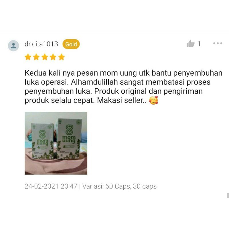 Mom Uung New Formula / Booster ASI MomUung / Momuung Brebes Mom Uung Jateng / Kelorcap Mom Uung /30 Mom Uung 60
