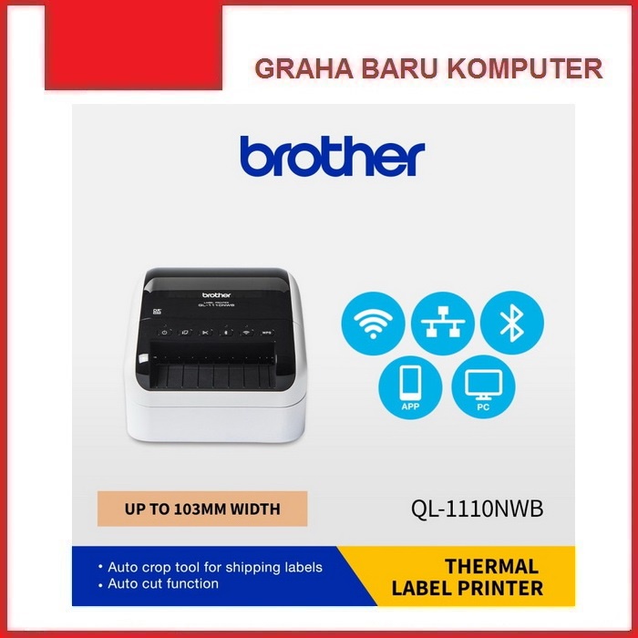 

Brother QL-1110NWB Printer Label Thermal Laminated Sticker