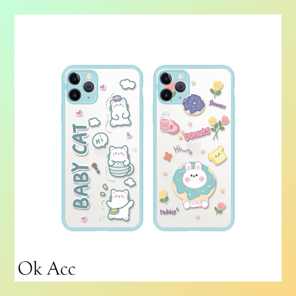 Softcase Kucing K POP for Realme 5/C3,6/Narzo,7/20 Pro,7i/C17,8,C11 2021,C2,C20,C21,C15/C12/C25 Narzo 20/30A, Samsung A52s 4G/5G FM05 FM06