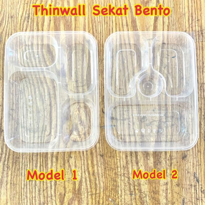 Thinwall Sekat 4 / Thin Wall Kotak Makan Mika Bento