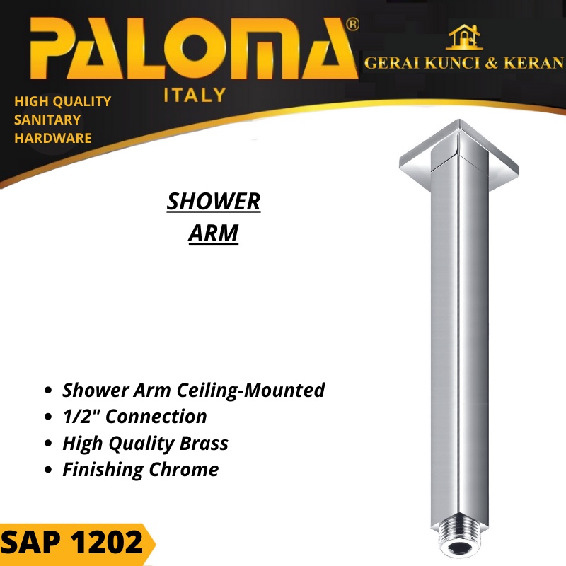 SHOWER ARM PALOMA CEILING MOUNTED SAP 1202