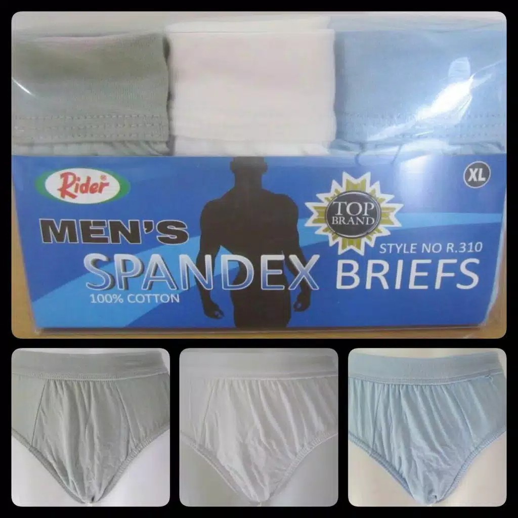 Celana Dalam / CD Pria Cowok Men’s Spandex Briefs Rider R 310 B Katun Sempak Kolor Underwear COD