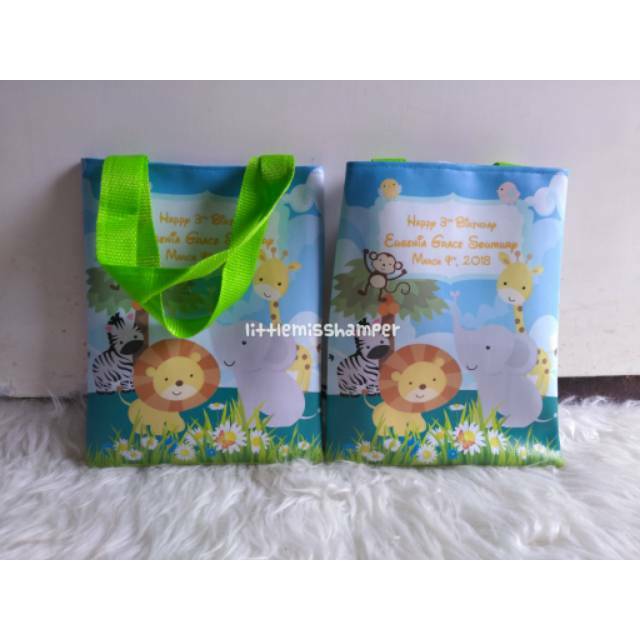 

souvenir tas ulang tahun anak tote mini goodie bag ulang tahun