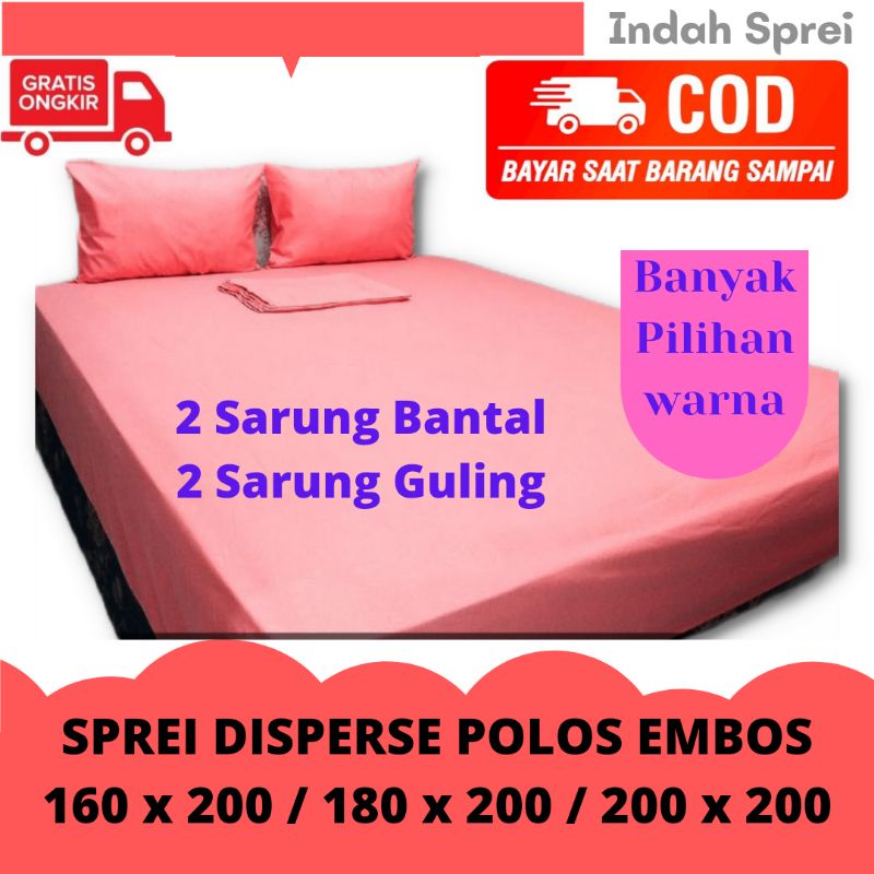 Sprei Disperse Polos Embos 160x200 / 180x200 / 200x200 Tinggi 20