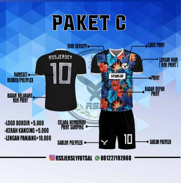 Jual Jersey Futsal Full Printing Murah - Desain Jersey