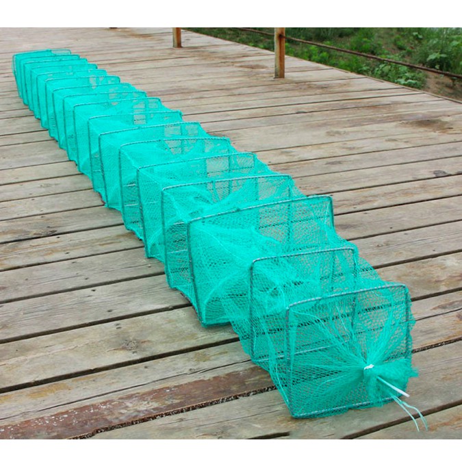 Jaring Bubu Naga Perangkap Udang Ikan Lipat Portable 17 Ruas 5,5 Meter