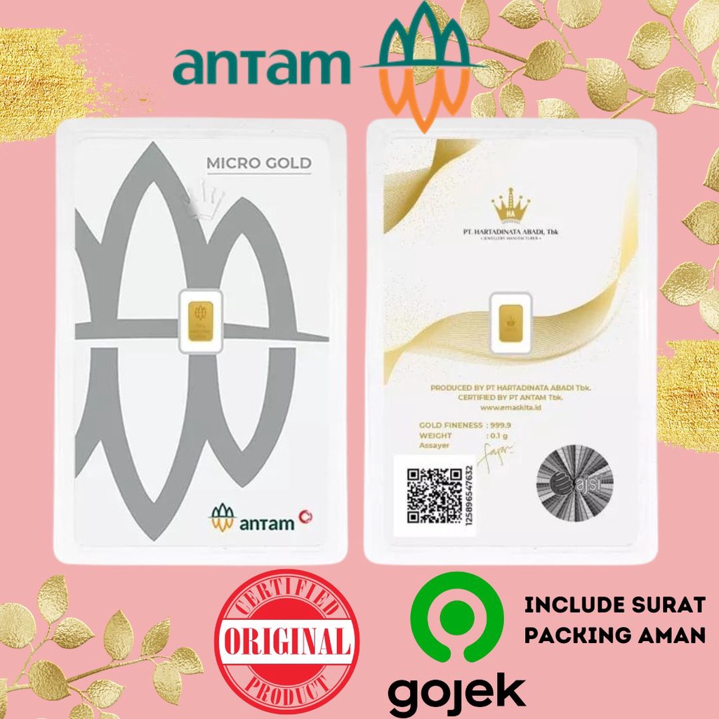 Antam Micro Gold 0,1 gram Emas Asli Logam Mulia 99% Emas Murni toko emas surabaya