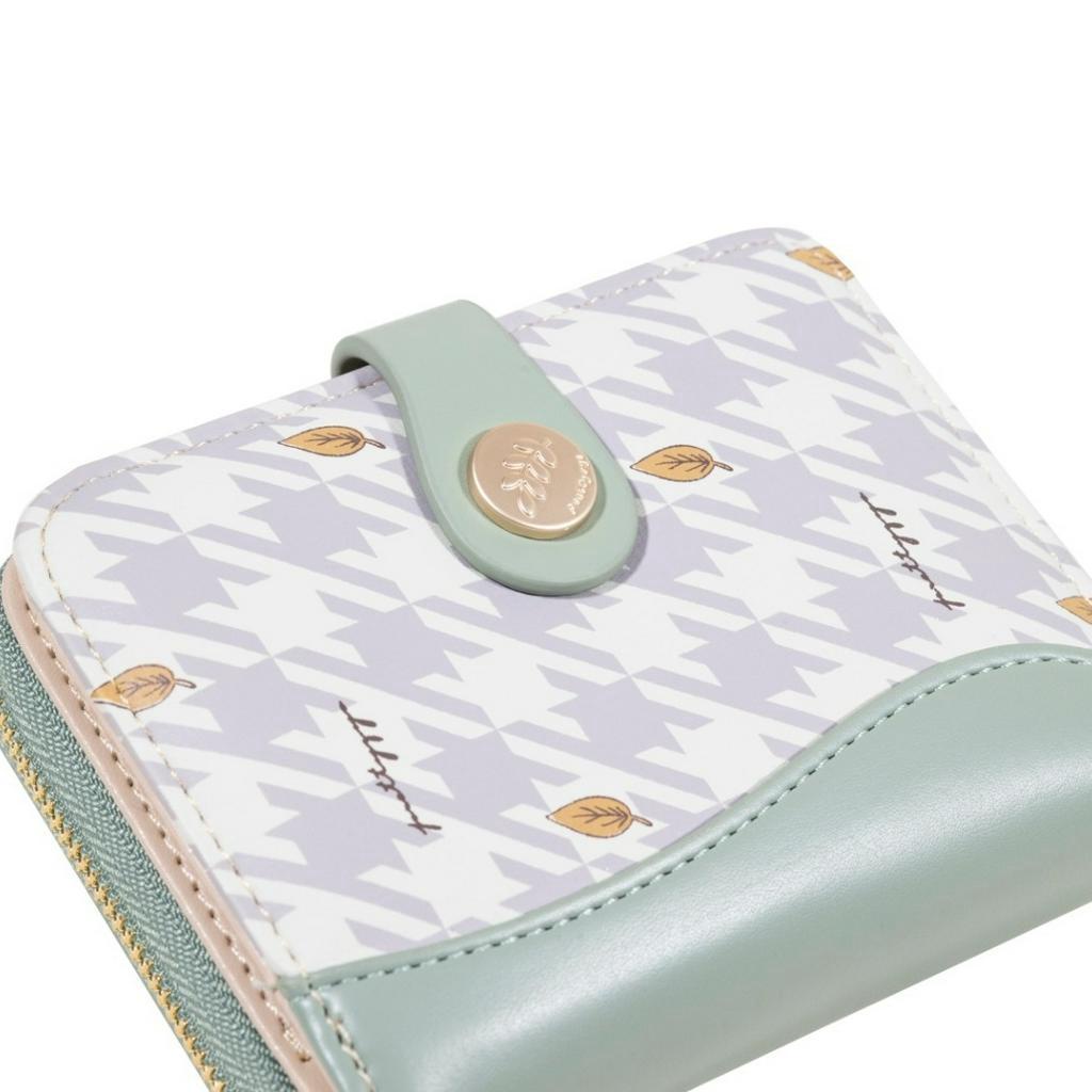 DOMPET LIPAT WANITA KEKINIAN KOREA PRETTYZYS ORIGINAL IMPORT TERBARU CEWEK MURAH HIJAU ANIARA KULIT WA710G3 REMAJA MINI SLOT KARTU KOIN RESLETING KECIL LUCU PREMIUM SIMPLE FASHION BRANDED BATAM