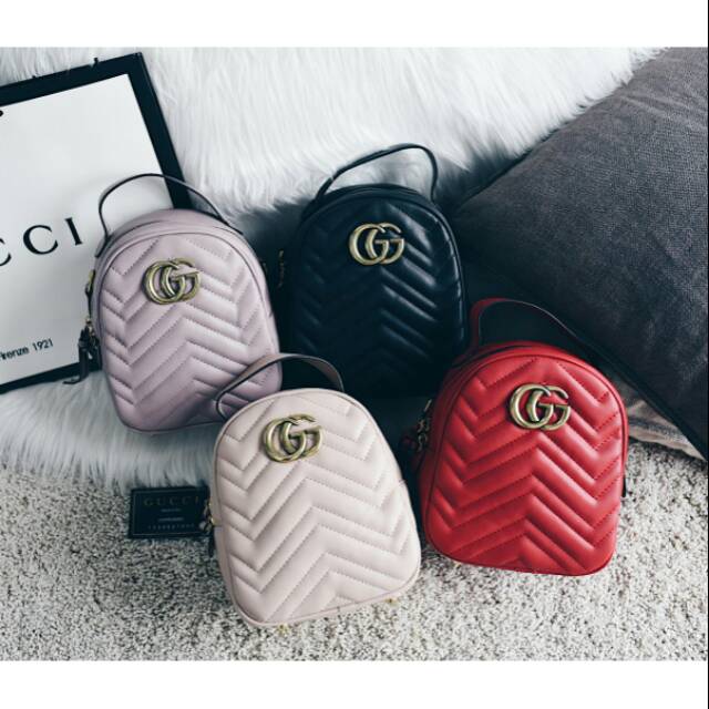 Gucci GG Marmont Matelassé Backpack Mini Bag