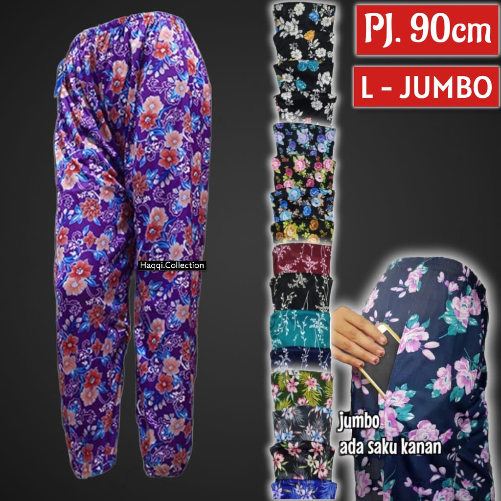 TERMURAH!! LEGGING PANJANG WANITA MUSLIMAH / Legging Jumbo Motif Bunga Bahan Hyget Best Seller