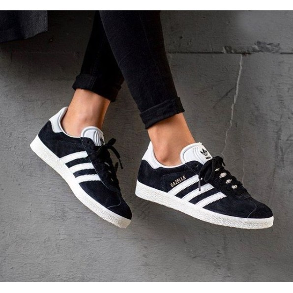 adidas gazelle black white