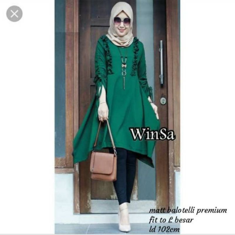 Winsa tunik atasan wanita fashion remaja muslim