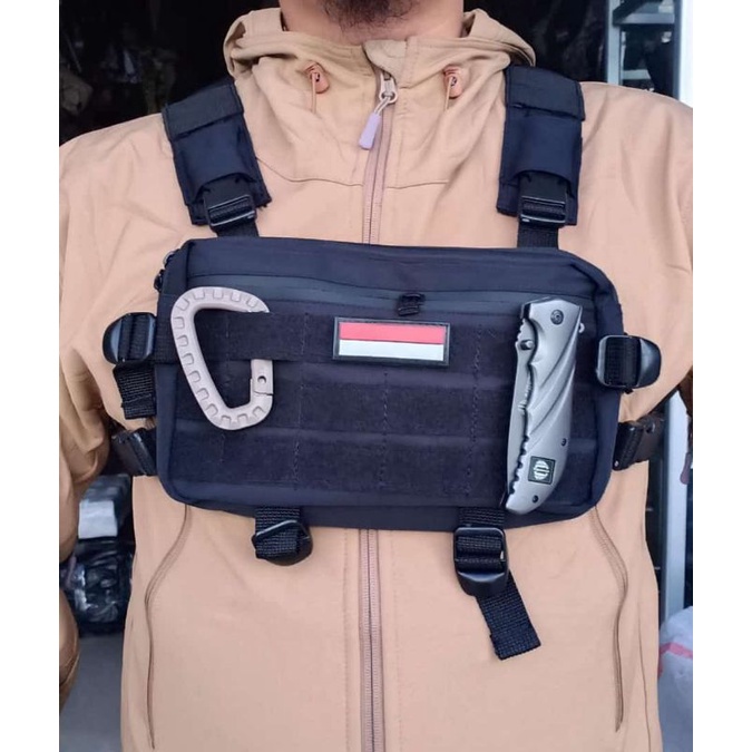 tas dada/chest bag/tas dada tactical/ tactical chest bag/TNI,BRIMOB,POLRI