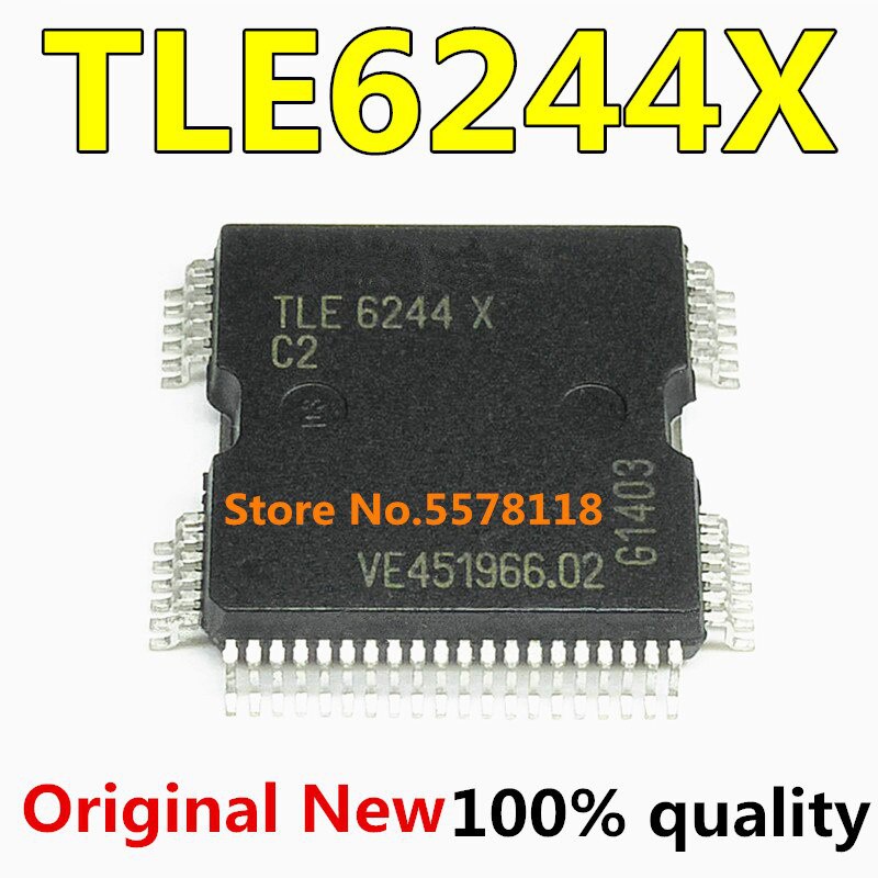 5-10pcs100% Baru TLE6244X C2 TLE6244X-C2 HQFP64 Chipset