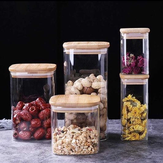TOPLES AESTHETIC plastik / TOPLES TUTUP KAYU  / toples lebaran / idulfitri / hari raya / imlek / toples kue kering / permen / biskuit /  wadah serbaguna bumbu dapur / toples meja tamu / meja makan / toples plastik bening