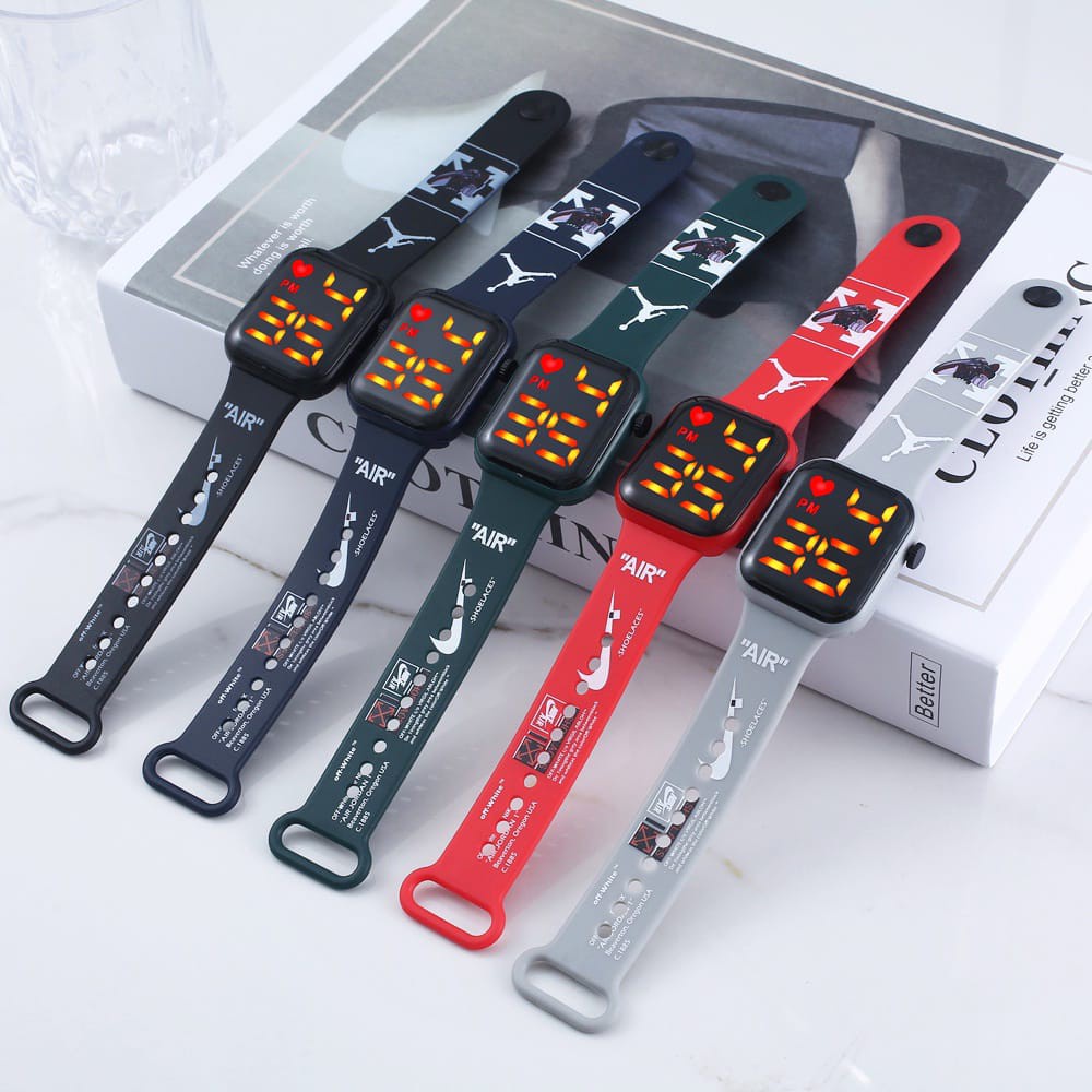 [DG] JAM TANGAN WANITA/PRIA TREND LED DIGITAL STRAP RUBBER TERLARIS TW-15