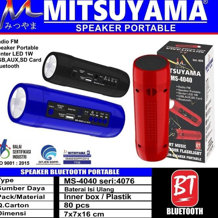 Terkini.. Radio Speaker Portable Bluetooth Senter Mitsuyama MS-4076 90