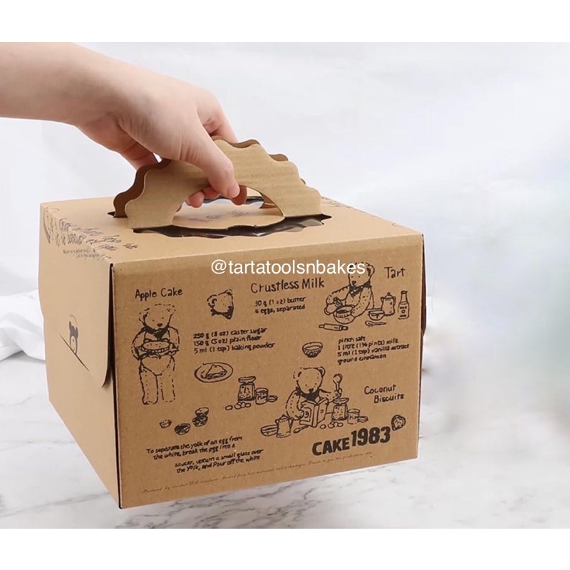 

Kotak Kue Cake Box Bear Brown Segi Jendela Coklat