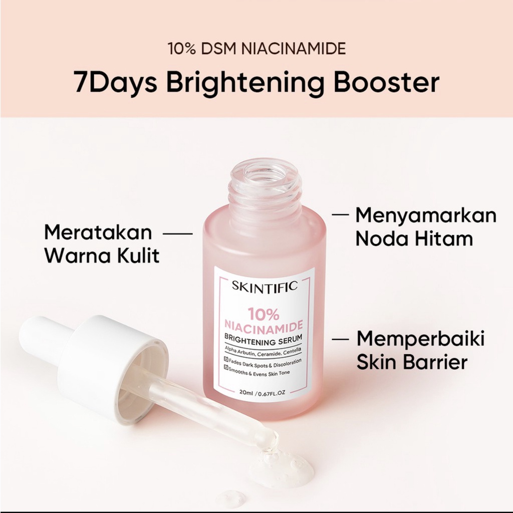 SKINTIFIC 10% Niacinamide Brightening Serum 20Ml BPOM