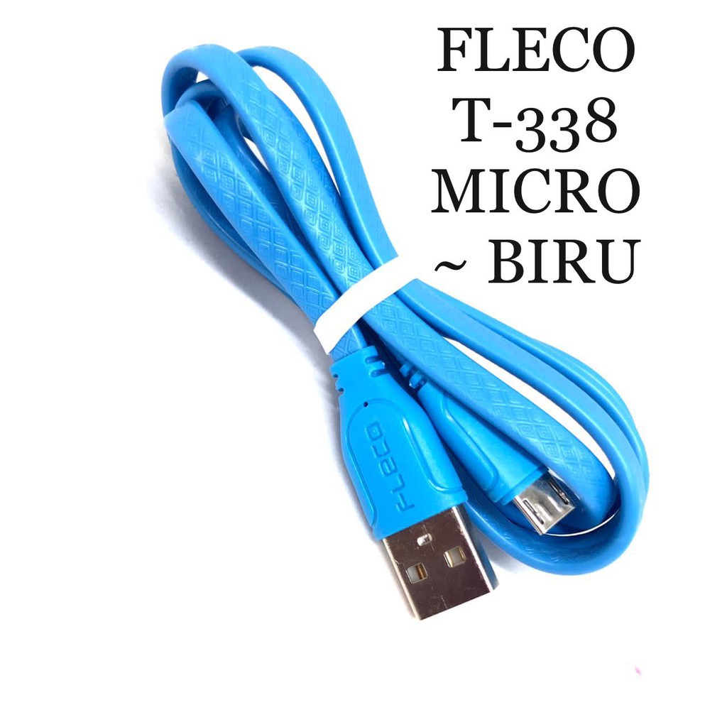 1PCS~KABEL DATA FLECO T338 T-338 MICRO/IPH/TYPE-C 2.4A 1METER