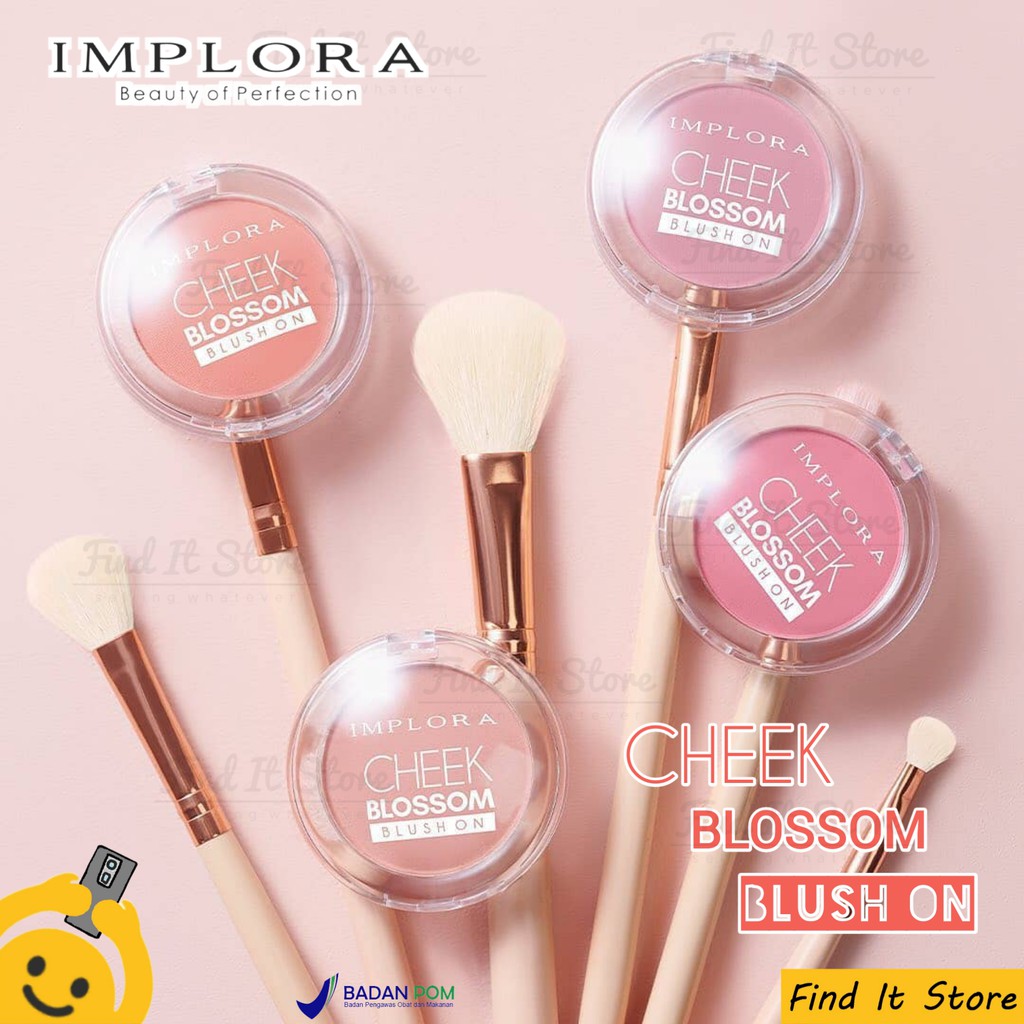 Implora Cheek Blossom Blush On | Perona Pipi Blush On Padat | BPOM