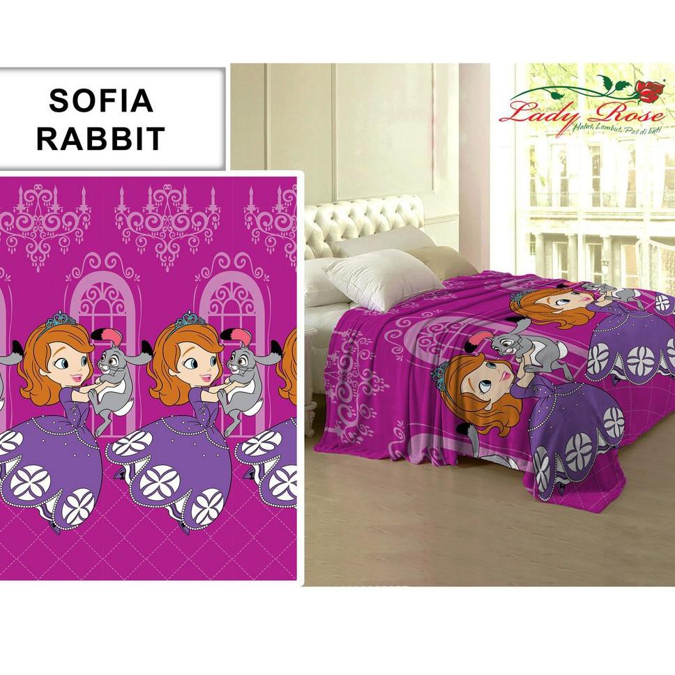 Dmu98 Selimut LADY ROSE 160x200 Motif Sofia Rabbit Unicorn Splash Eclips - QUEEN 160 SEL Dewasa Anak