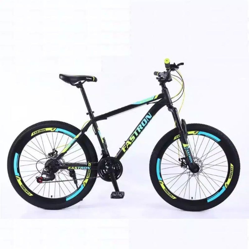 Sepeda Gunung Fastron F260DK-VT MTB Dewasa Pelek Tinggi Steel 3x7Sp Fork Susp Disc