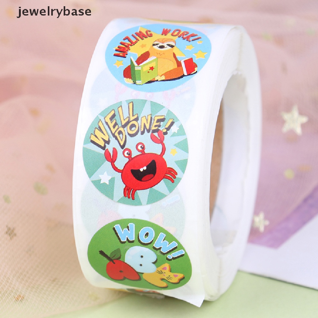 500 Pcs Stiker Roll Desain Hewan Untuk Anak