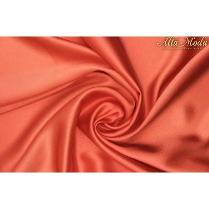 Alta Moda Furing Premium Silk Satin Sutra -Blood Orange Teracota(1M)