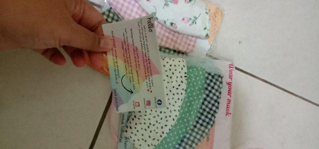 Masker Kain Earloop Dan Hijab Motif 3 Lapis