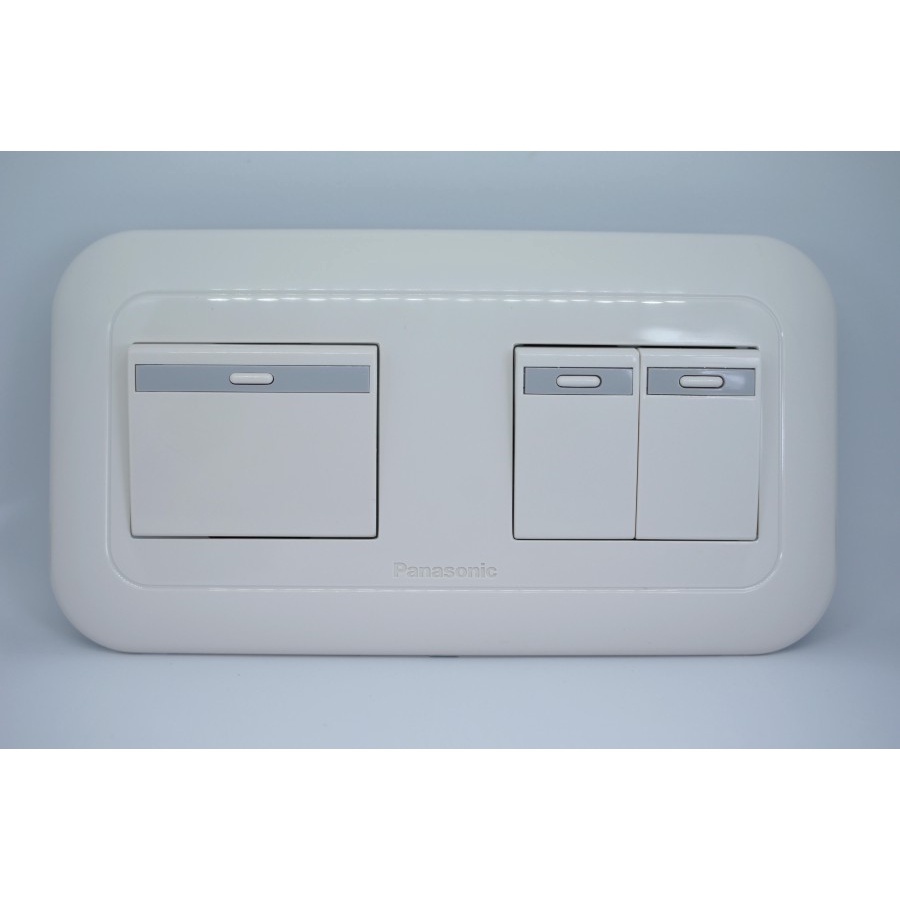 Saklar Triple 2 x WEJ5531 + WEJ5541 + WEJ78049W Panasonic
