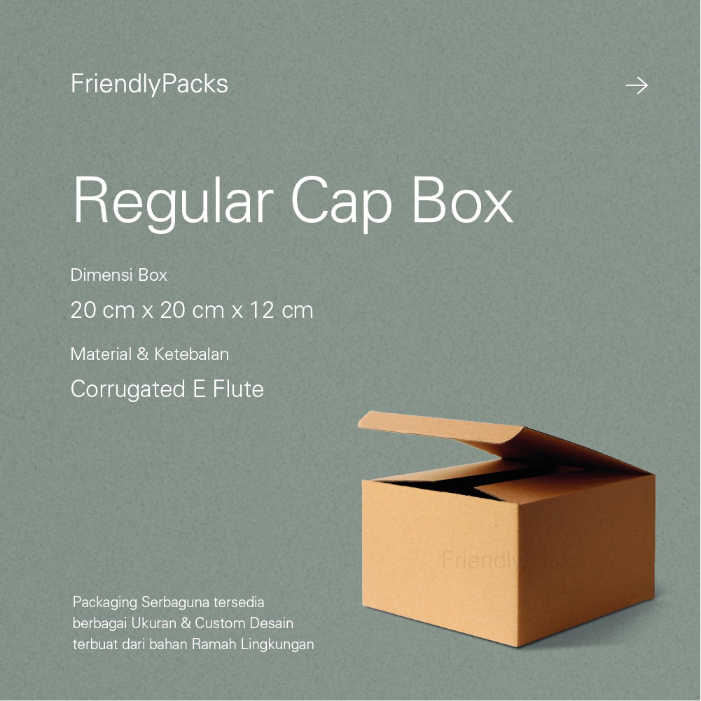 Regular Cap Box Packaging Corrugated / Hat Box / Box Topi / Dus Topi