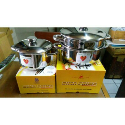 Bima Prima Panci Kukus / Pot & Steamer / 20 Cm Stainless Inox Premium