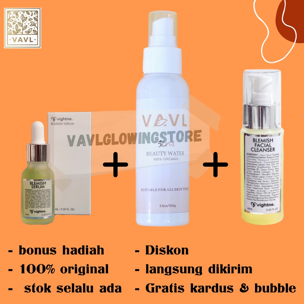 Paket Acne Package Vavl Beaute by Vivalentine free Pouch-8