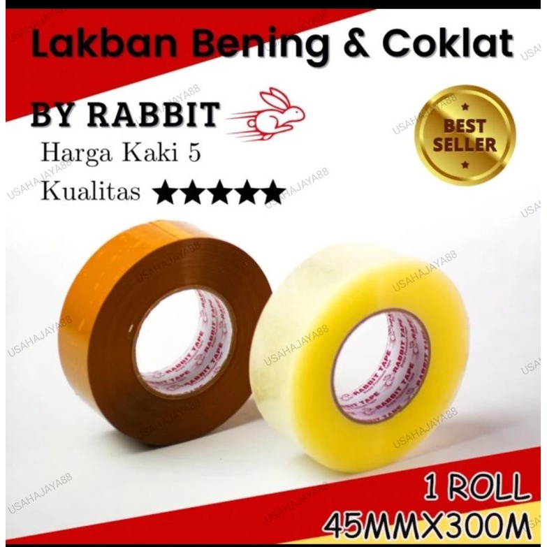 

Lakban Bening / Lakban Coklat 2 inch 500 Yard , 300 Meter Full
