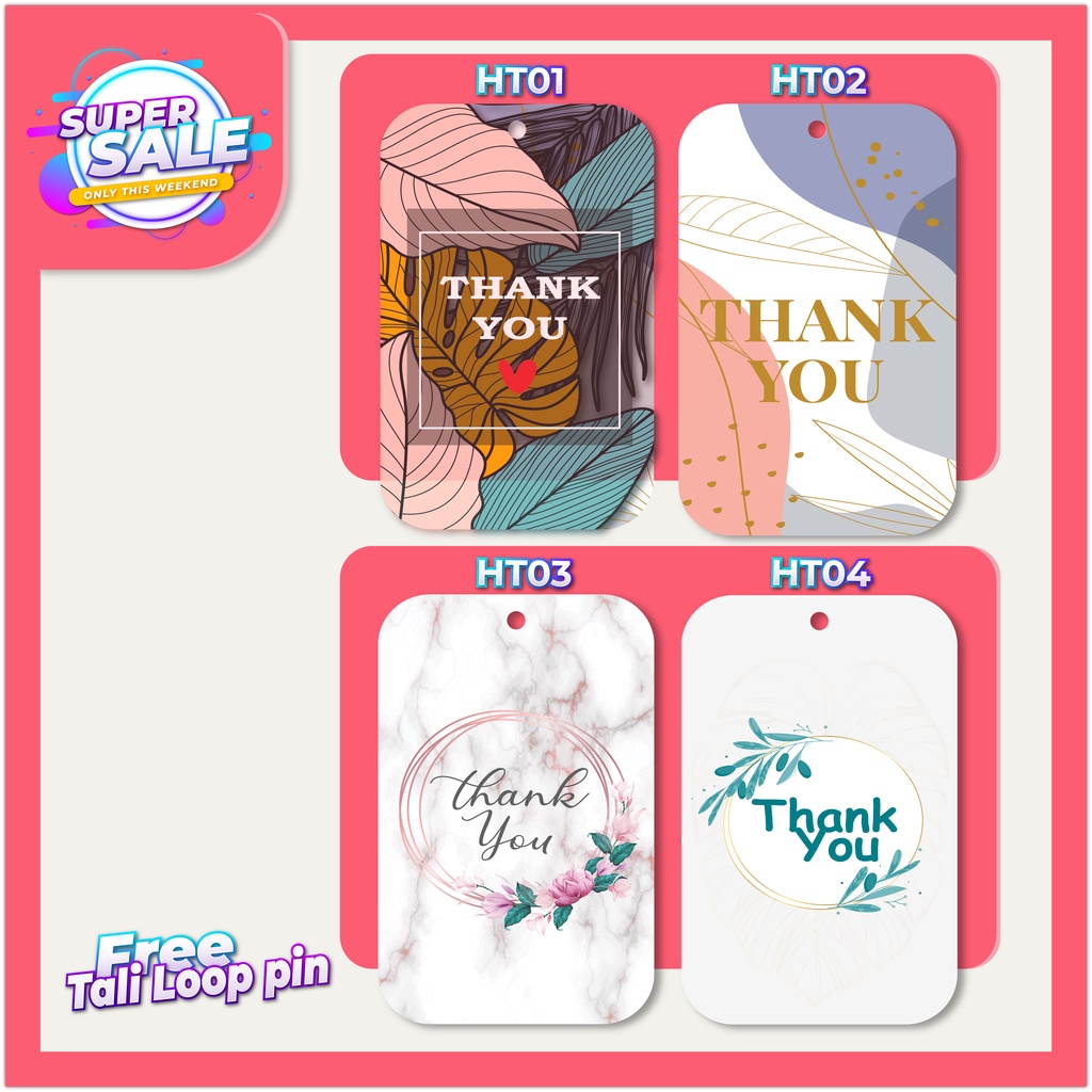 

Hangtag Thank You / Label pengiriman / Label Kartu / hang tag Kemasan