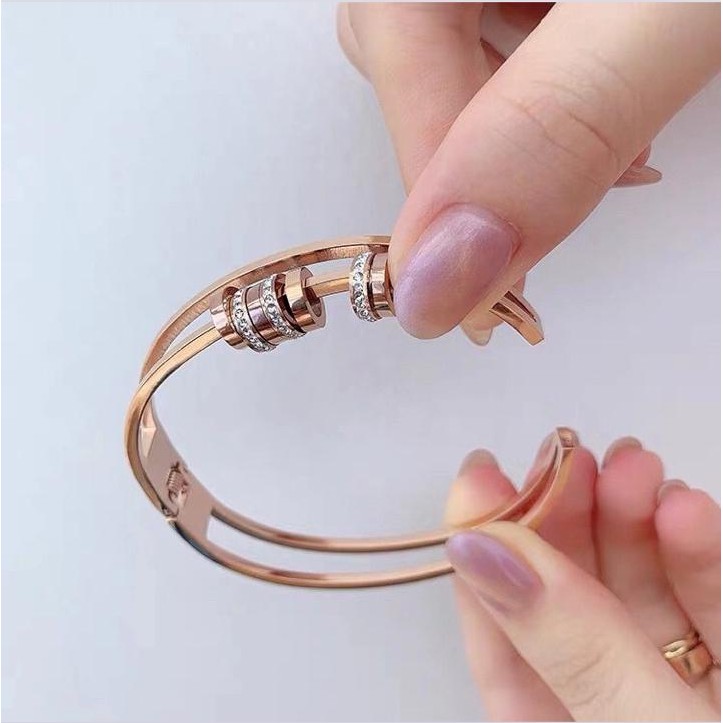 [NEW] Gelang Wanita Aksesoris Titanium Korea Trend Masa Kini Cocok Hadiah Elegant GK082