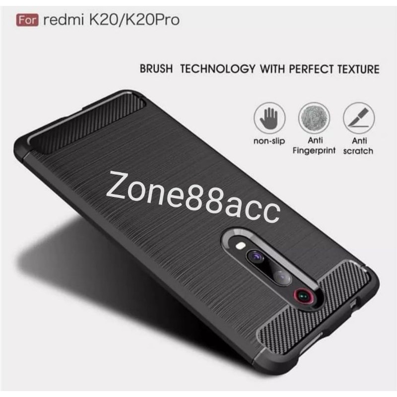 Ipaky Redmi K20 K20 Pro Silicon Case Softcase Carbon Casing Cover TPU