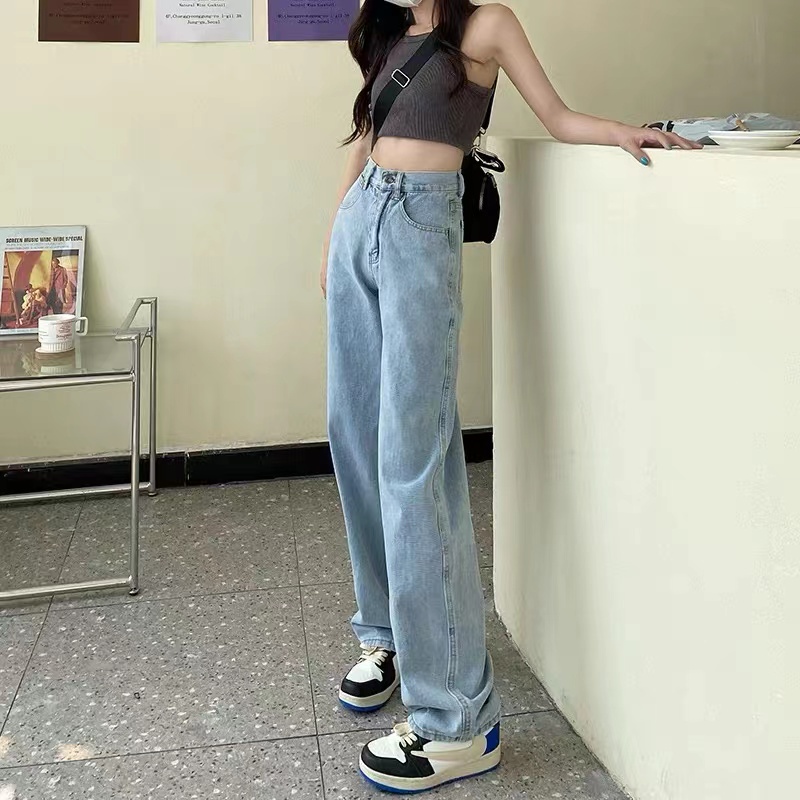 high waist kekinian  kulot celana jeans panjang wanita