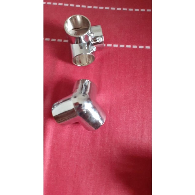 PBS Bracket Pipa 1 inch Cabang 3 Konektor Pipa Bulat Stainless Sambung SPECIAL