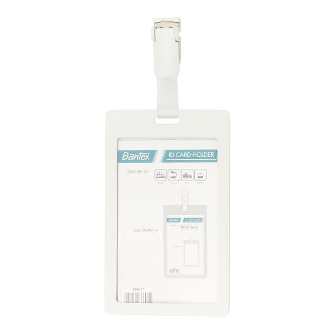 

Bantex ID Card Holder With Clip Portarit White #8866 07 TERPERCAYA