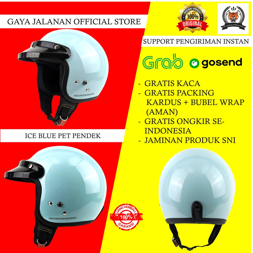 Helm bogo dewasa wanita helm retro cowok cewek helm classic SNI TERMURAH