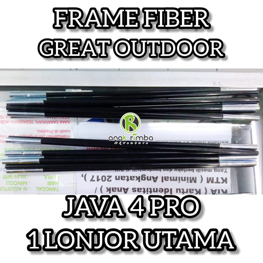 FRAME FIBER TENDA DOME JAVA 4 PRO BAGIAN UTAMA PERLONJOR