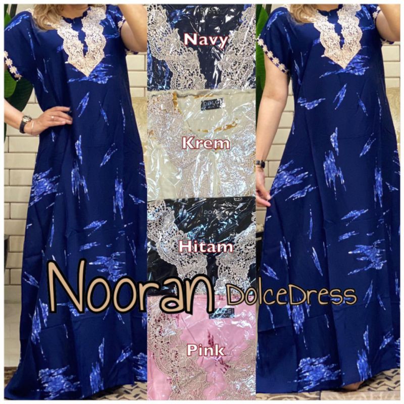 Daster Arab DOLCE NOORAN Long Dress Rayon Renda Milo import