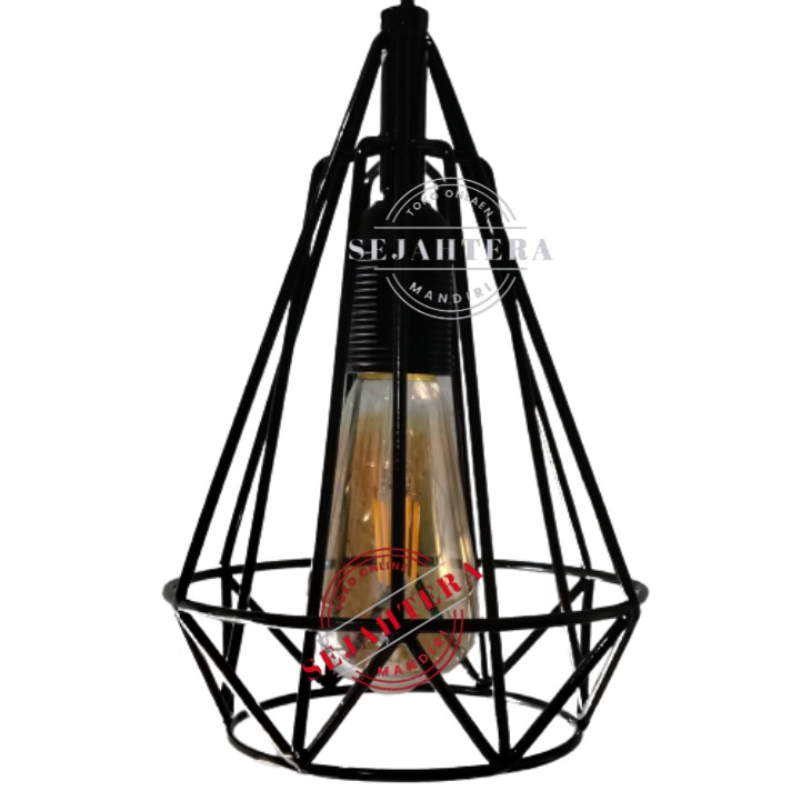 Lampu Hias Gantung ruang tamu lampu minimalis moderen kap besi