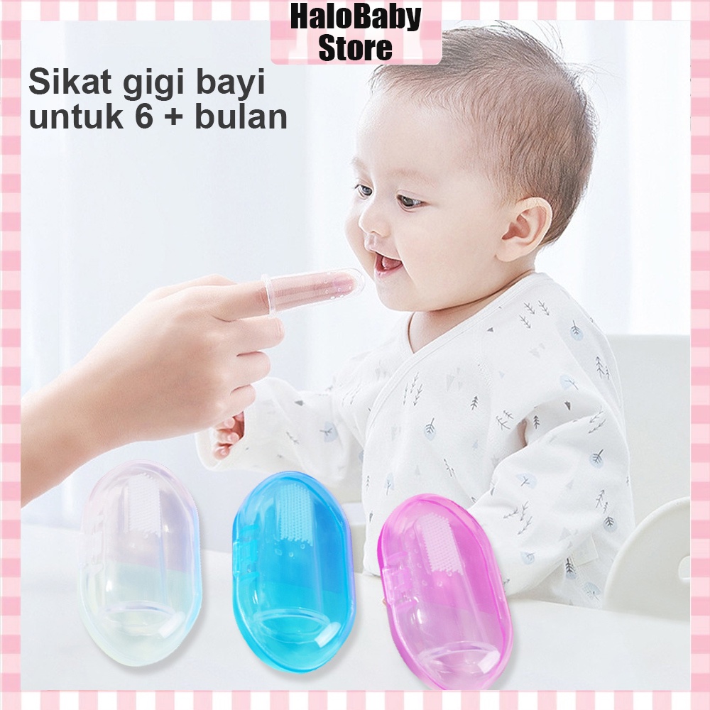 Halobaby Sikat Gigi Jari Bayi Silikon /baby Finger Toothbrush