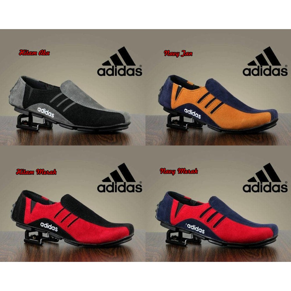 MS Shop - Sepatu Pria Adidas Moccasin Neymar Slop Suede Kasual Selop Simple Santai Kerja Murah