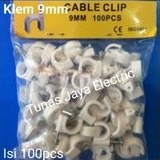 Klem Kabel 9mm + Paku Beton isi 100pcs FORT